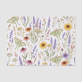 ボヘミアンな野の花のフラワープリント 植物画のルナモス 薄葉紙 (正面)