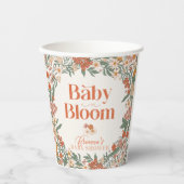 ボヘミアンな野の花のベビーシャワー "Baby in Bloom" 紙コップ (正面)