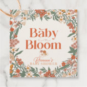 ボヘミアンな野の花のベビーシャワー Baby+is+in+Bloom フェイバータグ (正面)