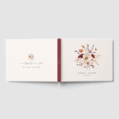 ボヘミアンな野の花のヴィンテージな秋の結婚式 ゲストブック (全面)