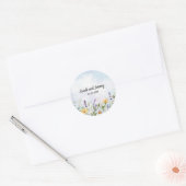 ボヘミアンな野の花の水彩ペルソナライズ結婚式 ラウンドシール (封筒)