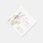 ボヘミアンな野の花の水彩画ベビーシャワーのナプキン スタンダードカクテルナプキン (角)
