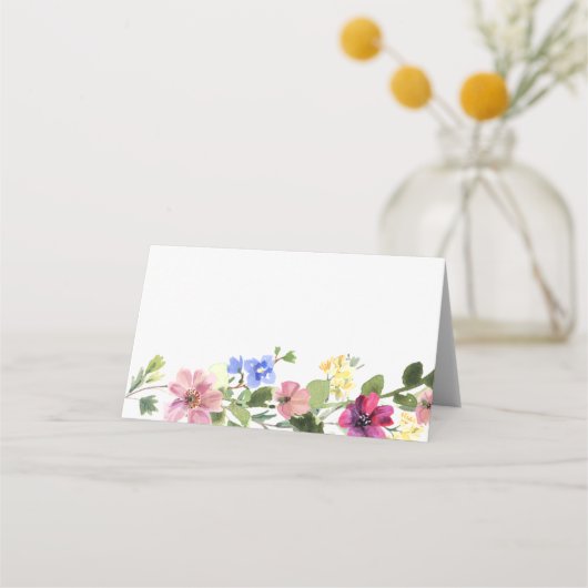 ボヘミアンな野の花プレイスカード プレイスカード (正面)