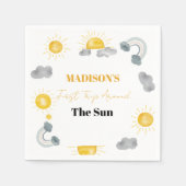 ボヘミアンのまわりに初の旅ザ・サン1歳の誕生日 スタンダードカクテルナプキン (正面)