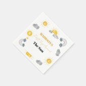 ボヘミアンのまわりに初の旅ザ・サン1歳の誕生日 スタンダードカクテルナプキン (角)