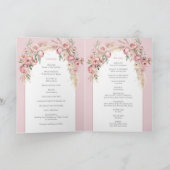 ボヘミアンのアーチ、頬を染めるようなピンクの芍薬、パンパスグラスが織りなすプログラムを折り重ねて プログラム (内部)