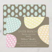 ボヘミアンのイースター ドット卵 ディナー ブランシュ ファミリー 招待状 (正面/裏面)