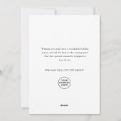 ボヘミアンのクリスマスの作文のグリーティ企業のング シーズンカード (裏面)