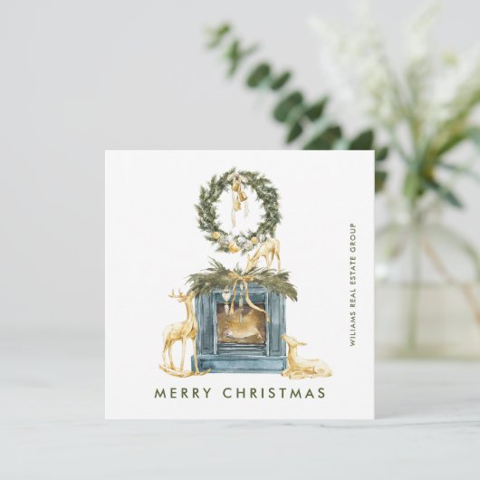 ボヘミアンのクリスマスの作文のグリーティ企業のング シーズンカード (スタンド正面)