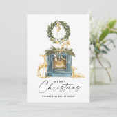 ボヘミアンのクリスマスの作文のグリーティ企業のング シーズンカード (スタンド正面)