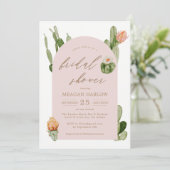 ボヘミアンのサボテン砂漠の結婚前お披露目招待状 招待状 (スタンド正面)