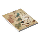 ボヘミアンのシックなパリスクリプト鳥フランスの植物学 ノートパッド (アングル)