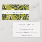 ボヘミアンのシックな葉のパターン 名刺 (正面/裏面)