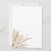 ボヘミアンの優雅さを極めたグリーンフローラルウェディング セーブザデート (裏面)