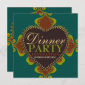 ボヘミアンの女神 ダイニング バースデー パーティー 招待状 (正面/裏面)