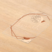 ボヘミアンの形と線のアクリル招待状 アクリル招待状 (レイダウン)