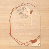 ボヘミアンの形と線のアクリル招待状 アクリル招待状 (正面)