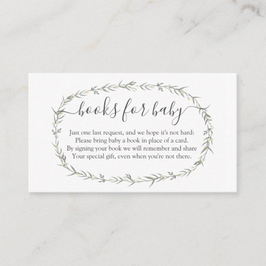 ボヘミアンの本 代わりに、赤ちゃんのための本を挿入 エンクロージャーカード (正面)