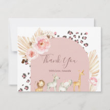 ボヘミアンの森の動物たちへの感謝カード