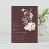 ボヘミアンの秋のベイビーシャワー 招待状 (スタンド正面)