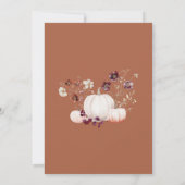 ボヘミアンの秋のベイビーシャワー 招待状 (裏面)