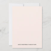 ボヘミアンの羽とフローラリースベビーシャワー 招待状 (裏面)