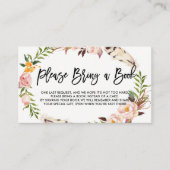 ボヘミアンの羽と花お願い本 エンクロージャーカード (正面)