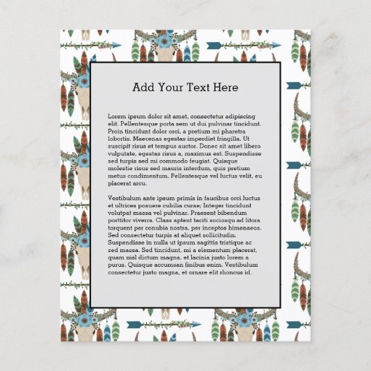 ボヘミアンの羽根のドリームキャッチャー 青い鹿の角の矢 チラシ (正面)