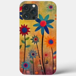 ボヘミアンの花々カラフル iPhone 13 PRO MAXケース