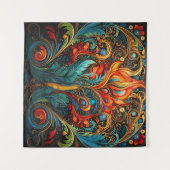 ボヘミアンの装飾タペストリー タペストリー (正面(横))