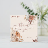 ボヘミアンの遊び心あふれる秋の花 サンキューカード (スタンド正面)