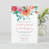 ボヘミアンはっきりしたフローラ結婚式招待状 招待状 (スタンド正面)