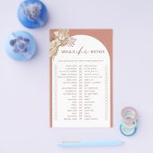 ボヘミアンは彼女はむしろブライダルシャワーのゲームフライヤーだろう チラシ (シングル)