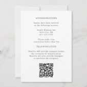 ボヘミアンアイボリーベージュクリームフィールド結婚フローラ 招待状 (裏面)