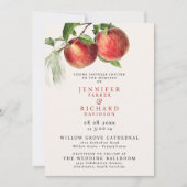 ボヘミアンアイボリーレッドピーチサマーオーチャードフルーツ 招待状 (正面)