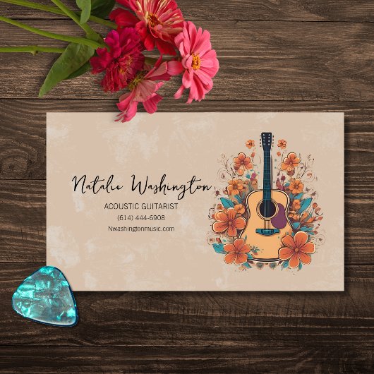 ボヘミアンアコースティックギター 名刺