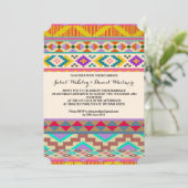 ボヘミアンアステカイカット結婚式招待状 招待状 (スタンド正面)