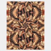 ボヘミアンアパンシーインザガーデン抽象芸術居心地 フリースブランケット (正面)