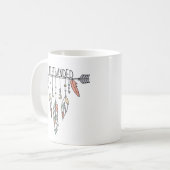 ボヘミアンアロー&フェザーズトートバッグTシャツコーヒー コーヒーマグカップ (正面左)