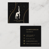 ボヘミアンアーストーン金ゴールドヨガスタジオ スクエア名刺 (正面/裏面)