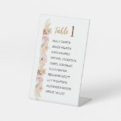 ボヘミアンアースーンフローラゲス結婚ズテーブル 台座サイン (正面)