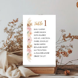 ボヘミアンアースーンフローラゲス結婚ズテーブル 台座サイン