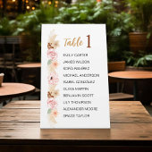 ボヘミアンアースーンフローラゲス結婚ズテーブル 台座サイン