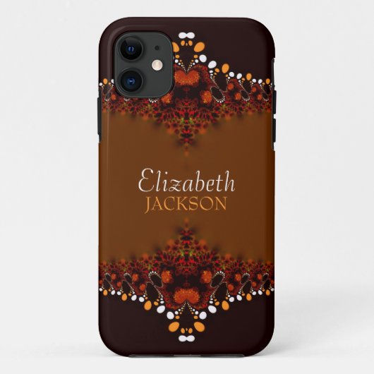 ボヘミアンアース族芸術と名前をカスタムするiPhone 5 Case-Mate iPhoneケース (裏面)