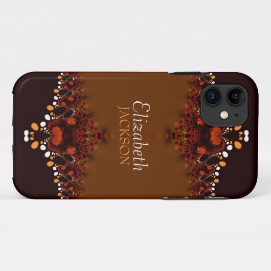 ボヘミアンアース族芸術と名前をカスタムするiPhone 5 Case-Mate iPhoneケース (裏面(横))