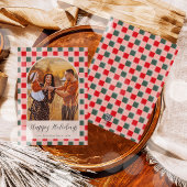 ボヘミアンアーチスクリプトクリスマスホリデーフォトカード シーズンカード