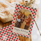 ボヘミアンアーチスクリプトクリスマスホリデーフォトカード シーズンカード