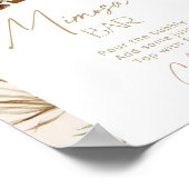 ボヘミアンアーチパンパスグラスミモサバー ポスター (角)