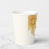 ボヘミアンイエローデイジーフローラ誕生日パーティー 紙コップ (右)