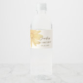 ボヘミアンイエローデイジーフローラ1st誕生日パーティー ペットボトルラベル (正面)